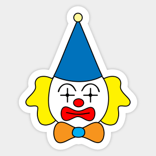 Clown - funny face. Sticker